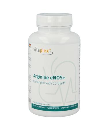 Vitaplex Arginine eNOS+ - 500 mg pure L-arginine per capsule - With Cordiart citrus extract - 90 capsules