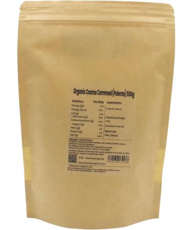 Organic Coarse Cornmeal (Polenta) 500g - Premium Quality, Gluten-Free (Pack of 1) - Buy Online on GoSupps.com