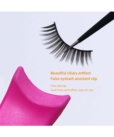 Lash Applicator False Eyelashes Applicator Tool 36mm Width Eyelash Beginner Supplies False Lash Clip Eye Lash Holder Tweezers Eyelash Makeup Tool Rose red 1pc Rose Red - Buy Online on GoSupps.com