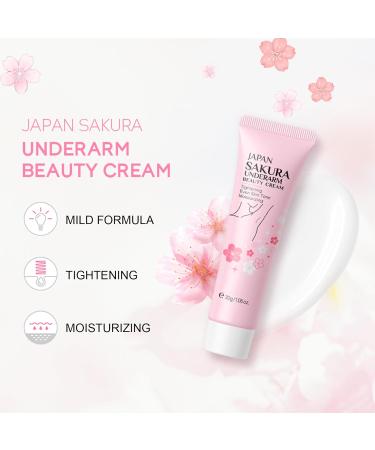 Sakura Brightening Booster Cream - Japanese Body Care with Cherry Blossom & Niacinamide for Nourished Skin - 30g - Buy Online on GoSupps.com