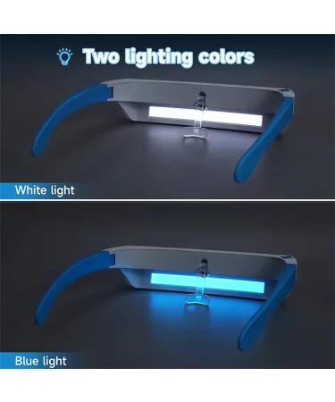 Light Therapy Glasses Wearable UV-Free Blue White LED Light Therapy Happy Lamp Goggles Natural Relief for Good Sleep Boost Energy and Jet Lag - Buy Online on GoSupps.com
