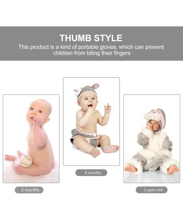 Mipcase 2 Pairs Baby Stop Thumb Sucking Finger Guard Kid Infant Stop Thumb Sucking Kit Soft Mesh Fabric Stop Sucking Gloves Baby No Scratch Breathable Finger Thumb Protector Mitts L 12.5x7x0.5 - Buy Online on GoSupps.com