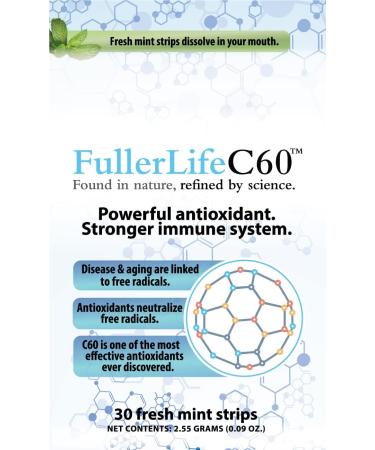 Carbon 60 Antioxidant Strips - 99.99% Pure C60, Solvent-Free | Immunity Booster | Fully Dissolved & Dispersed for Maximum Absorption - Buy Online on GoSupps.com