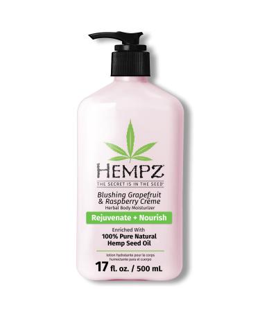 HEMPZ Body Lotion - Grapefruit & Raspberry Cr me Daily Moisturizing Cream  Shea Butter Body Moisturizer - Skin Care Products  Hemp Seed Oil - Large