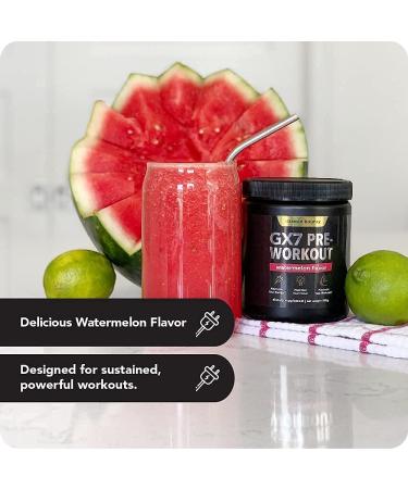 Vitamin Bounty GX7 Sugar-Free Pre Workout Powder - Keto Energy Supplement with Beta-Alanine & Caffeine - Watermelon Flavor - 20 Servings - Buy Online on GoSupps.com