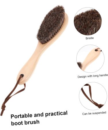 HOMSFOU Scrubbing Brush Clothes Brush Shoes Brush Clothing Brush Lint Removers Stuff Horse Hair Garment Brush Bristle Polishing Brush Cloth Anti-static Brush Shoes Shine Brush Supplies Picture 1 23*5.5*2.3cm - Buy Online on GoSupps.com