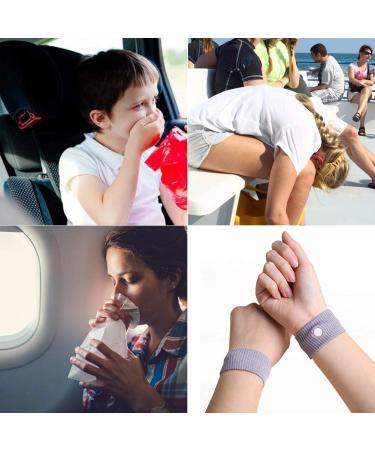 Travel Motion Sickness Relief Wristband for Natural Nausea Relief - Grey/Black - Buy Online on GoSupps.com