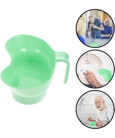 Toothbrush Cup Holder for Patients | Plastic Dental Emesis Tray | Elderly Toothbrush Mug with Handle - Ideal for Teeth Cleaning - Buy Online on GoSupps.com
