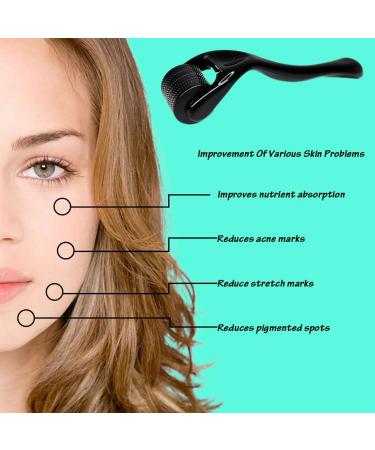 Micro Needle Roller Beard Roller 0.5 mm 540 Needles Derma Roller for Hair Loss Wrinkles Acne Scars and Stretch Marks - Buy Online on GoSupps.com