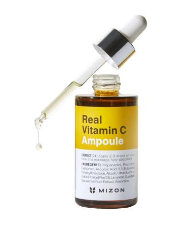 MIZON Real Vitamin C Ampoule Pure Vitamin C No Water Added 10 Ingredients Tone correction treatment Nutrition Face Moisturizer (1.01 fl oz)