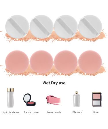 Molain 8-Part Round Make-Up Sponge Set with Strap - Smooth Powder Blending for Primer Cream & Concealer - Full Coverage Face & Body Applicator in White - Buy Online on GoSupps.com