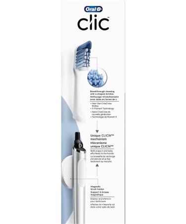 Buy Oral-B Clic Deluxe Starter Kit - Manual Toothbrush with 3 Brush Heads & Magnetic Mount - International Shipping Available - Buy Online on GoSupps.com