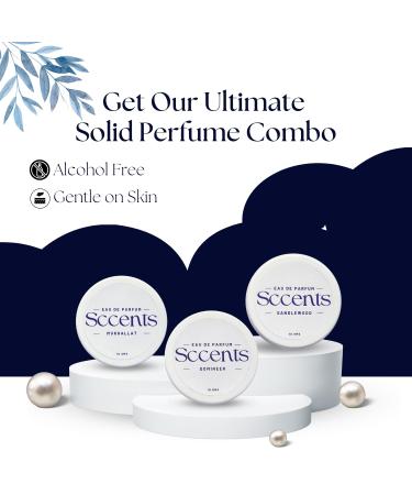S'ccent's Domineer Alcohol Free Solid Perfume | Fresh Flowery Solid Cologne Perfume for Men & Women | Strong & Lasting Fragrance | Gifting Pack for Him & Her - Buy Online on GoSupps.com