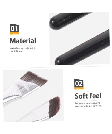 Mikinona 3pcs Set Eyeliner Brush Under Eye Concealer Brush Eyeliner Applicator Tool Angled Makeup Brush Wood - Buy Online on GoSupps.com