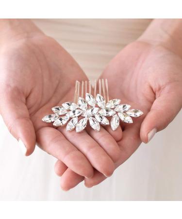 Bride Crystal Wedding Hair Comb - Rhinestone Hair Piece for Women and Girls - Buy Online on GoSupps.com