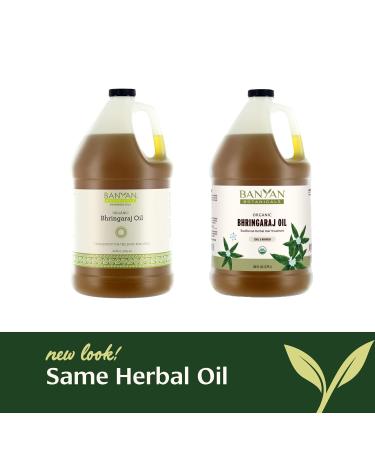 Banyan Botanicals Organic Bhringaraj Oil Supports Healthy Hair Growth Oil Made with Traditional Methods 128 oz. Non-GMO Sustainably Sourced Ayurvedic Hair Oil 128 Ounce (Pack of 1) - Buy Online on GoSupps.com