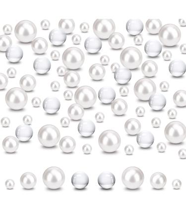 SUREAM 250PCS Floating Beads for Centerpiece, Artificial No Hole White Vase Pearls and 2300PCS Water Gel Bead for Valentine's Day Candle, Wedding, Birthday, Brushes Holder, Multipurpose Use 8/14/20mm White 8mm,14mm,20mm - Buy Online on GoSupps.com