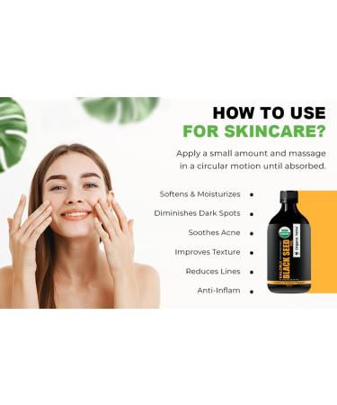 Organic Netra Pure Certified Organic Black Seed Kalonji Oil for Skin & Hair Retains Shine and Moistures Skin to Help Hair Growth Enrich Skin 100ml - Buy Online on GoSupps.com