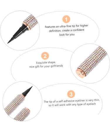 Healvian 1pc Eyeliner Black Pen Lash Glue Pen Makeup Pen Eye Grooming Pen Waterproof Eye Liner Pencil Plastic 1 count (Pack of 1) As Shown - Buy Online on GoSupps.com