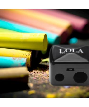 Lola Make Up by Perse Pencil Sharpener with Lid Dual 2 Holes Sharpener Eyeliner and Eyebrow Pencil Sharper Suitable for All Types of Makeup Pencils Cosmetics Black - Buy Online on GoSupps.com
