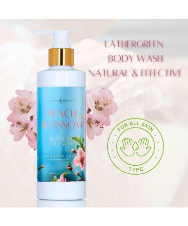 Lather Green - Natural Peach Blossom Body Wash Gentle & Hydrating Nourishing Cleanser 8 oz - Buy Online on GoSupps.com