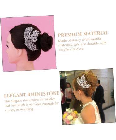 DOITOOL 1pc Wedding Hairpin Wedding Hair Clip Wedding Headpiece Mothers Day Side Combs Wedding Hair Accessories Silver Headpiece Silver Hair Clip Pearl Rhinestone Headgear Leaf Bride - Buy Online on GoSupps.com