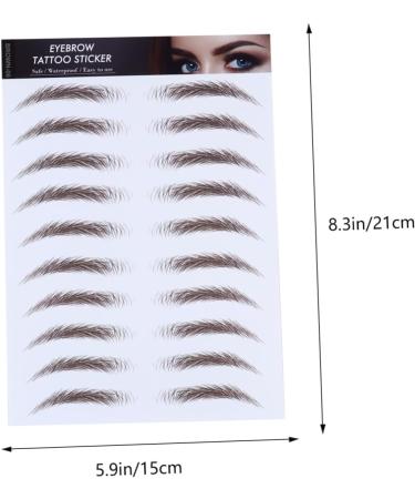 Beatifufu Eyebrow Sticker 4pcs Eyebrow Stickers Waterproof Makeup Imitation Eyebrows Eyebrow Tool 4d Artificial Makeup Tools 21x15cm Brown - Buy Online on GoSupps.com