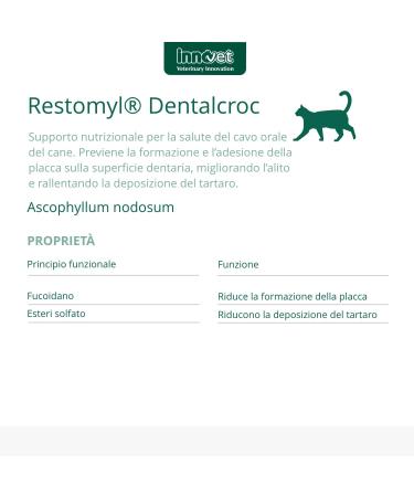 Innovet Restomyl Dentalcroc Improves Breath Controls Plaque and Tartar of Cats - Pack of 60 g - Buy Online on GoSupps.com