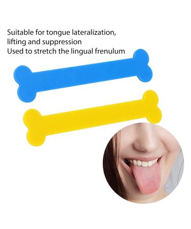 Tongue Spatula Sticks - 2 Piece Set | Bone Shaped Mixed Colors | Language Training Tools for Tongue Muscle Power - Buy Online on GoSupps.com