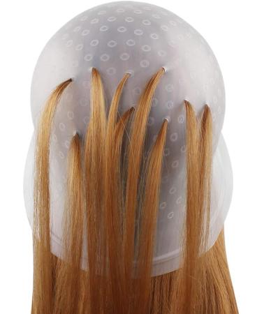 Dadabig 2 Sets Hair Dyeing Highlighting Cap Silicone Highlighting Cap Professional Reusable Salon Hair Coloring Hat with 2 Metal Hooks and 100 Gloves for Dyeing Hair - Buy Online on GoSupps.com