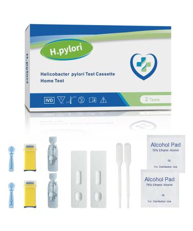 H Pylori Test at Home - Helicobacter Pylori Test Kit - Rapid and Precise and ConvenientSelf-Testing Includes 2 Tests Results Obtained in 10-15 Minutes.