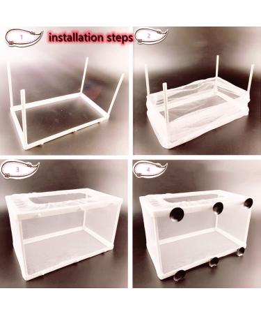 BRYHZKCM 2pcs Fish Hatchery Breeder Box - Large 10x6x6 Nylon Mesh Separation Net with Suction Cup - Buy Online on GoSupps.com