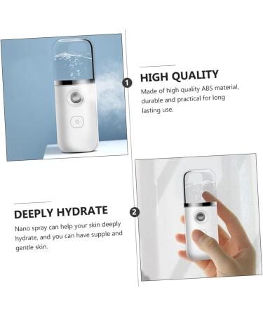 WOONEKY Hydrating Instrument Facial Mister Handy Mist Sprayer Nano Face Steamer Nano Mist Sprayer Abs White - Buy Online on GoSupps.com