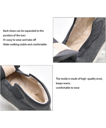 Men's Orthopedic Diabetic Shoes - Winter Wool Adjustable Straps Lightweight Comfy Extended Widths for Swollen Feet - Plantar 8 Gris - Buy Online on GoSupps.com