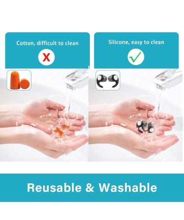 Soft Silicone Reusable Ear Plugs for Sleeping - Noise Cancelling & Sound Blocking - 1 Pair - Buy Online on GoSupps.com