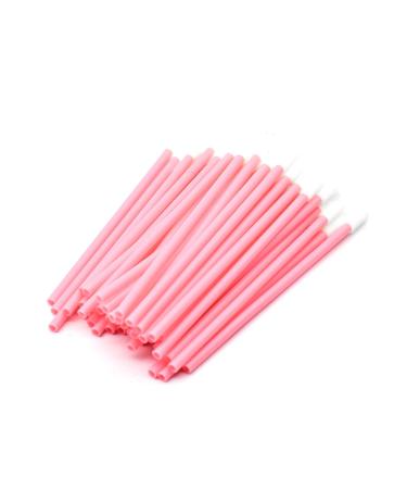 Paitok disposable lip brush 200 pieces of lip applicator disposable lipstick brush Applicator lip gloss concealer brush makeup tools for lips (pink)