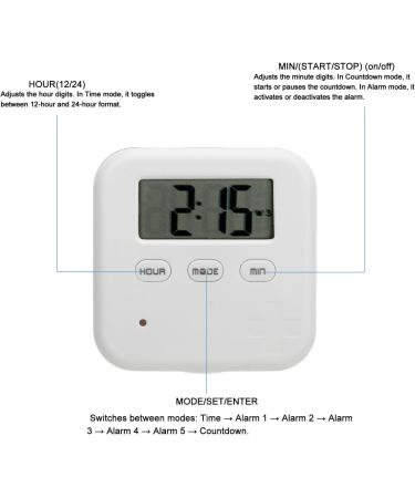 Smart Medication Organizer with Timer Bell Vibration Reminder 4 Compartments Medicine Box for Portable Storage Blue - Buy Online on GoSupps.com
