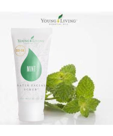 Young Living Satin Facial Scrub Mint 2 oz | Gentle Exfoliation & Skincare | Dead Skin Removal for All Skin Types - Buy Online on GoSupps.com