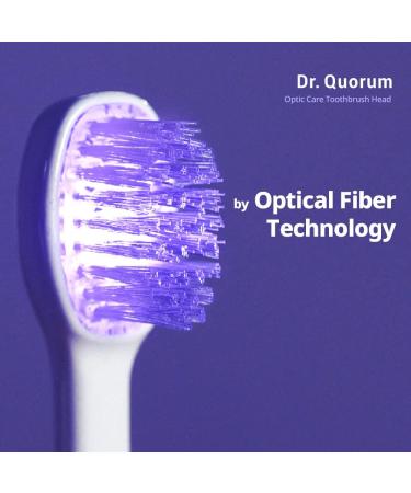 Dr. Quorum Optic Care Toothbrush Head 4 pcs - Fiber Optic Bristles, Compatible with Dr. Quorum Optic Care Electric Toothbrush - Buy Online on GoSupps.com