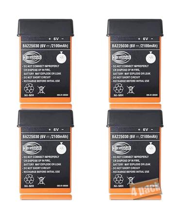 4 Pack 6V 2100mAh Ni-Mh BA225030 Rechargeable Battery for HBC Radiomatic for HBC Crane Remote Control Pump Truck Battery