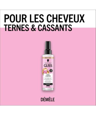 Schwarzkopf GLISS Express Detangling Milk Liquid Silk Shine Protects up to 230 C Detangles & Brilliance Dull & Brittle Hair Normal Care Without Rinsing 200 ml - Buy Online on GoSupps.com