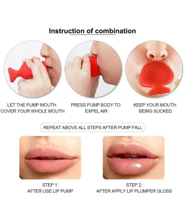 TOPINCN Fish-Shaped Lip Plumper Tool - Portable Silicone Pout Enhancer in Red - Buy Online on GoSupps.com