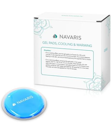 Navaris Reusable Gel Compress Set - 10 Cooling & Heating Pads with Cotton Covers for Eyes - Ideal for Pain Relief & Comfort - Buy Online on GoSupps.com