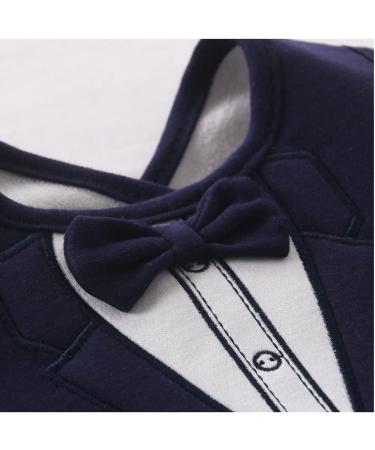 FEIFEI'S BOW 2PCS Baby Kids Bibs | Cotton Gentleman Bow Feeding Bandana Apron Set - Buy Online on GoSupps.com