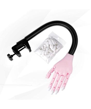 HoMove Nail Practice Hand Set - 2 Piece Pink Acrylic Nail Practice Tool with 100 Fake Nails - Buy Online on GoSupps.com