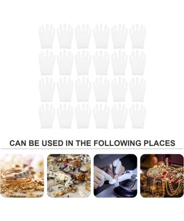 IWOWHERO 12 Pairs Washable Cotton Gloves Gloves Stretchable Lining Gloves Jewelry Inspection Gloves Jewelry Cotton Gloves Glove Liners Silver Inspection Thicken Miss Hand Cover White 21x11x7cm - Buy Online on GoSupps.com