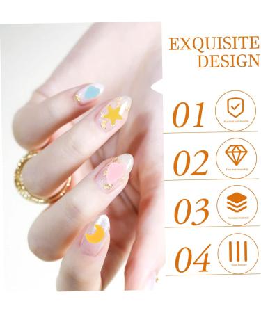 FRCOLOR 2pcs 1 Nail Art Polymer Clay Polymer Clay Beads Moon Stars Slices Vase Filler Color Stickers Nail Polish Sticker Fruit Stickers Nail Polish Accessories Patch Candy - Buy Online on GoSupps.com