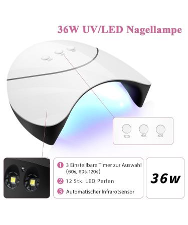 Phoenixy Poly Nail Gel Set - 6 Colors Starter Kit with UV Lamp & Slip Solution - DIY Manicure at Home - Buy Online on GoSupps.com