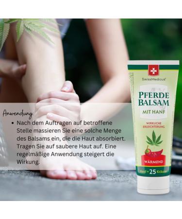 Swissmedicus Horse Balm with Hemp - Warming Muscle & Joint Gel - 25 Natural Extracts - 75ml - Everyday Use - Soothing Relief - Buy Online on GoSupps.com