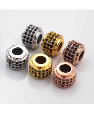 DIYEAH 10 Pcs Crystal Beads Black Ab Rhinestones Rhinestone Loose Bead Charm Bracelet Crystals Bracelet Black Rhinestones Bracelet Accessories Craft Micro Setting Metal Beads Goldenx2pcs 0.6*0.6cmx2pcs - Buy Online on GoSupps.com